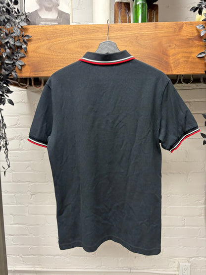 Prada ‘Sport Logo’ Black/Red Cotton Polo