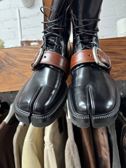 Maison Margiela ‘County’ Tabi Split Toe Leather Combat Boots