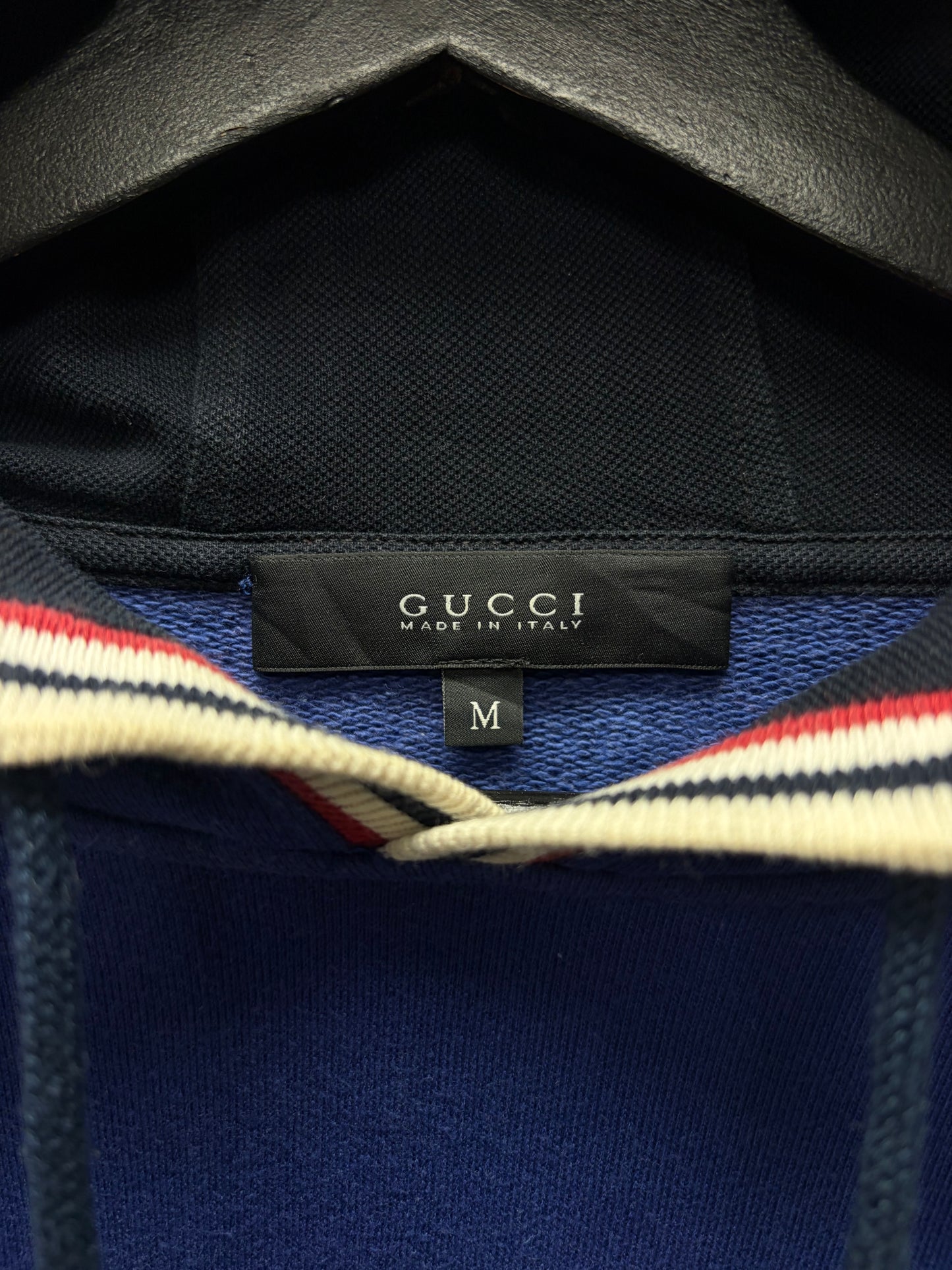 Gucci ‘GG Interlock Logo’ Blue Striped Detail Hoodie