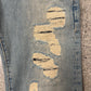 SS2006 Dior Homme by Hedi Slimane ‘Crash’ Distressed Blue Denim