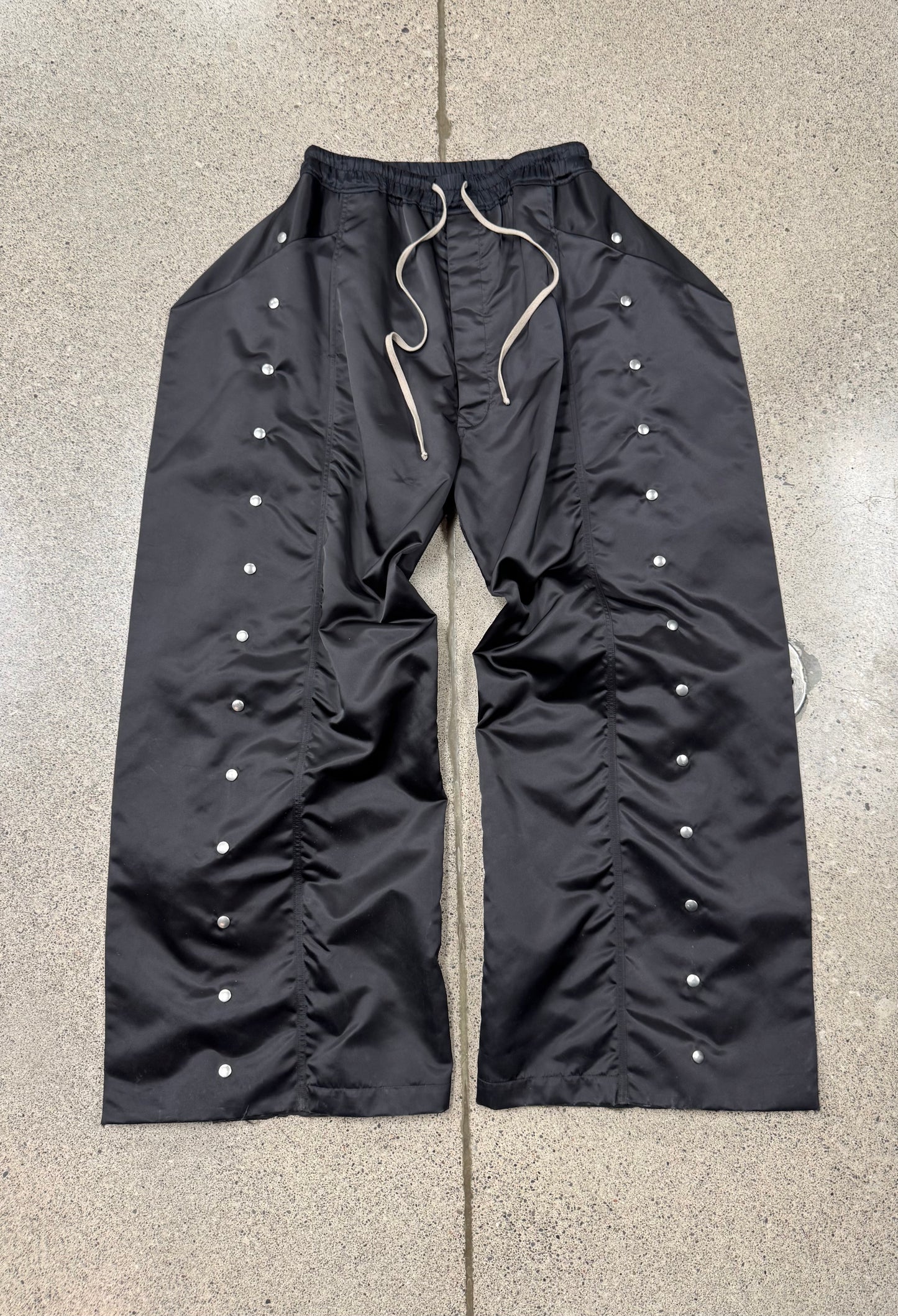 SS2019 Rick Owens ‘Babel’ Wide Leg ‘Pusher’ Tearaway Track Pants