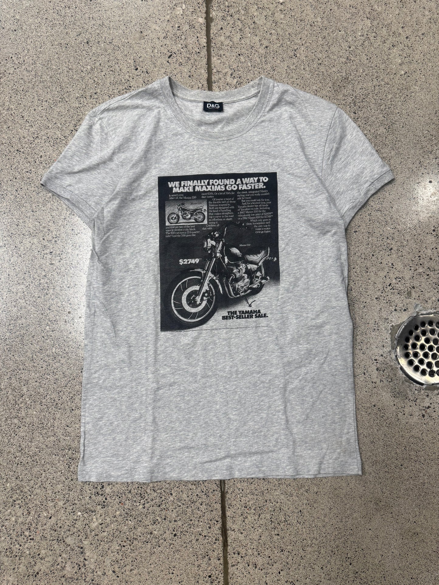 2000s Vintage Dolce & Gabbana ‘Yamaha’ Motorcycles Graphic T-Shirt