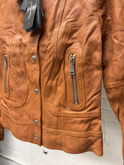 Dolce and Gabbana ‘Mainline’ Brown Goatskin Leather Jacket