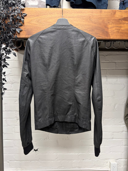 SS2009 Rick Owens ‘Strutter’ Black Lambskin Leather Panelled Moto-Jacket