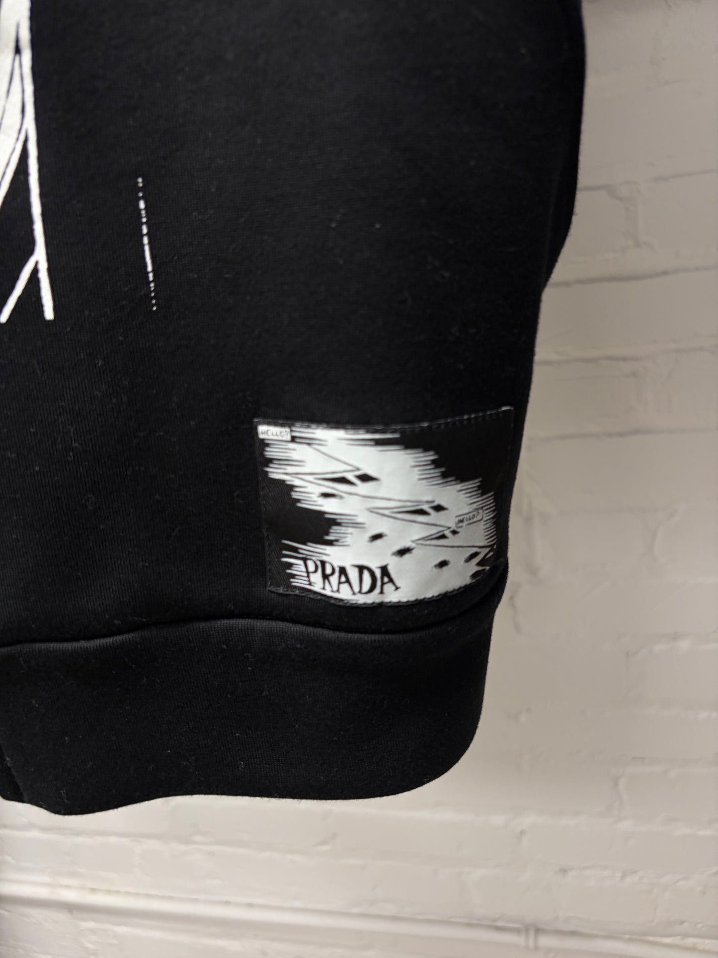 SS2018 Prada ‘Comic Strip’ Black/White Graphic Zip-Up Hoodie