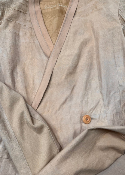 2000s Rick Owens O&M Era ‘Flesh’ Raw Suede Jacket
