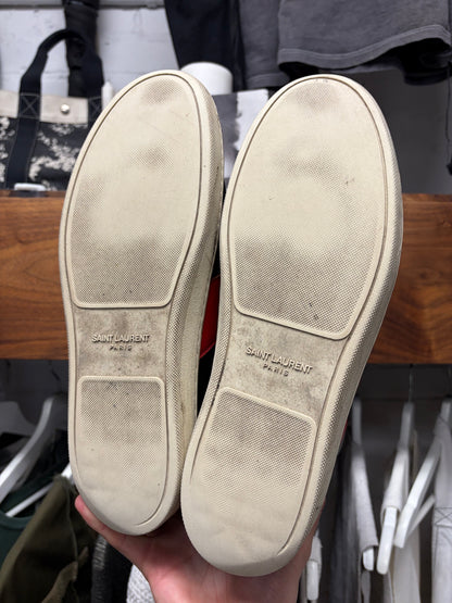 Saint Laurent ‘SL/10H’ Black/Red Leather Court High Top Sneakers