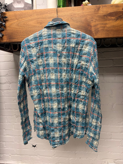 Kapital ‘Scruched’ Plaid Button Snap Western Detailed Shirt