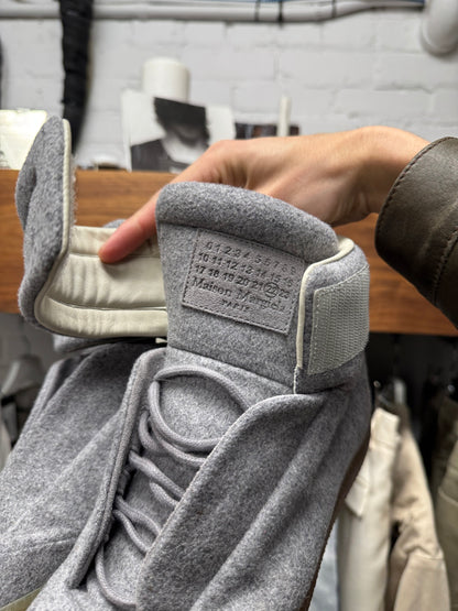 Maison Margiela ‘Future’ Grey Wool/Gum Sole High Top Sneakers