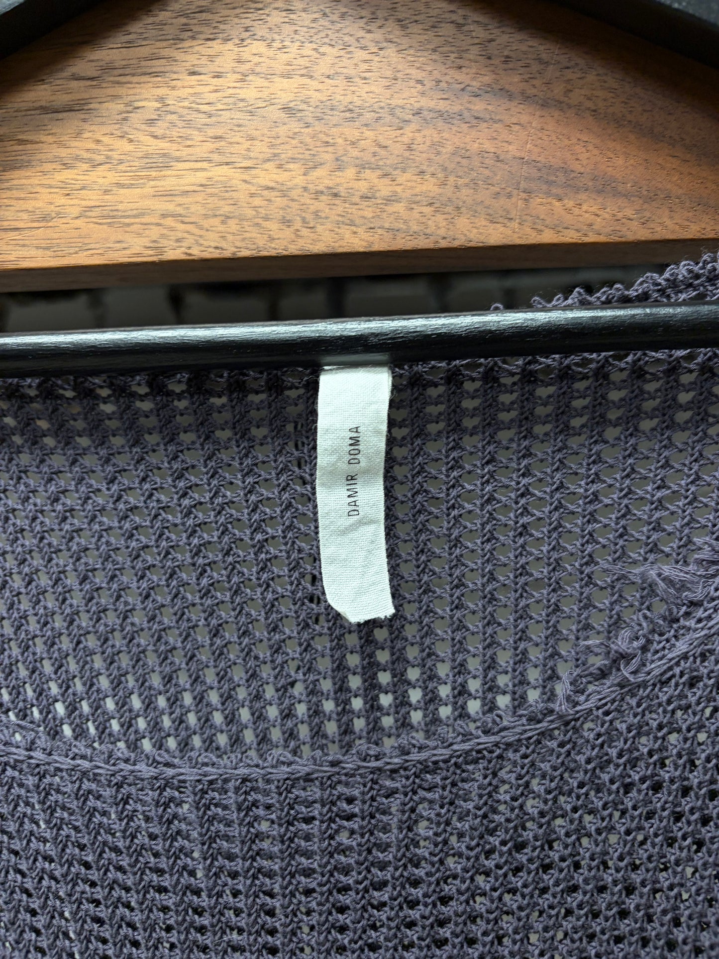 Damir Doma Distressed ‘Plum’ Looss Gauge Knit Sweater