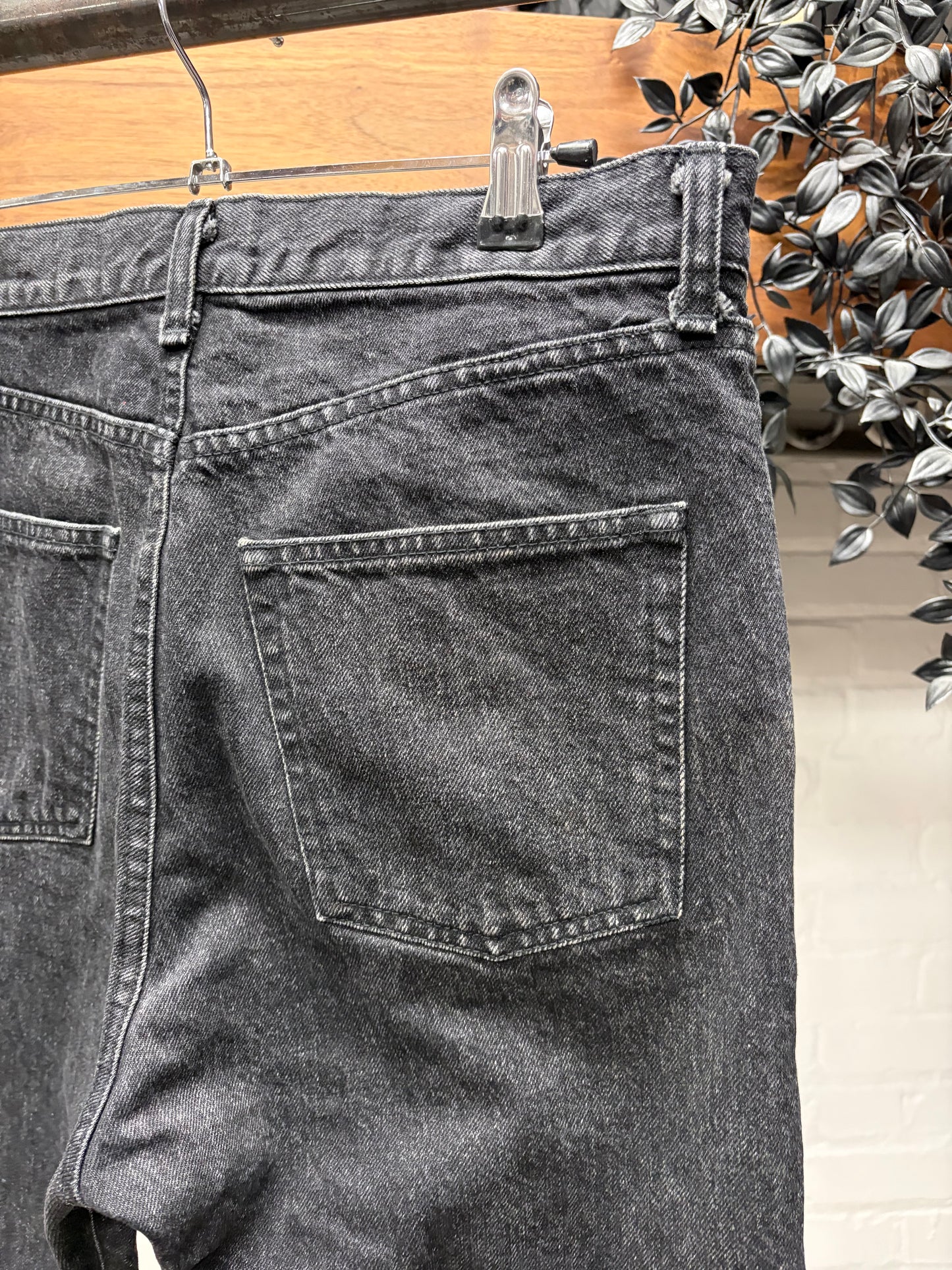 Saint Laurent Distressed ‘Pocket Logo’ D14 Washed Black Skinny Jeans