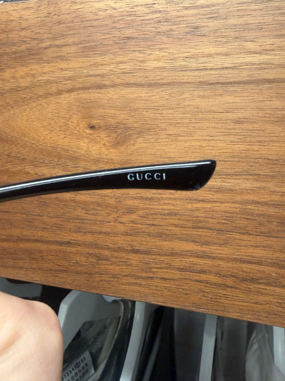 2000s Gucci Horsebit Brown Tinted Rimless Sunglasses