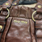 Miu Miu Brown Leather Top Handle Bag