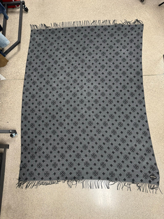 Chrome Hearts 100% Silk Cross Monogram Lambskin Leather Patch Blanket