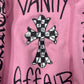 Chrome Hearts Mattyboy ‘Vantity Affair’ Pink Cross Pullover Hoodie