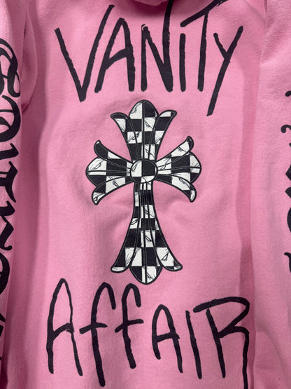Chrome Hearts Mattyboy ‘Vantity Affair’ Pink Cross Pullover Hoodie