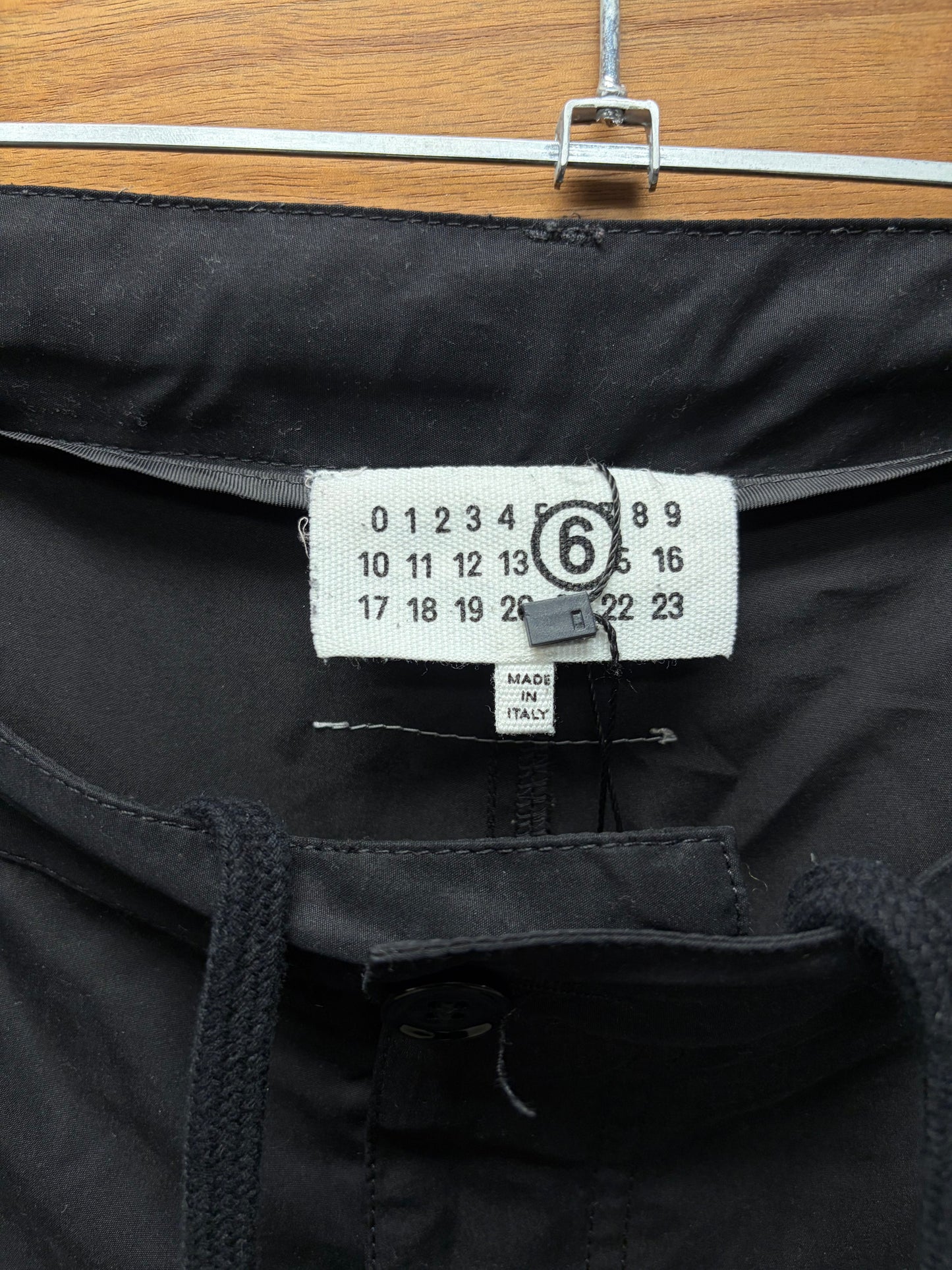 2024 Maison Margiela Lightweight Black ‘Parachute’ Wide Leg Pants