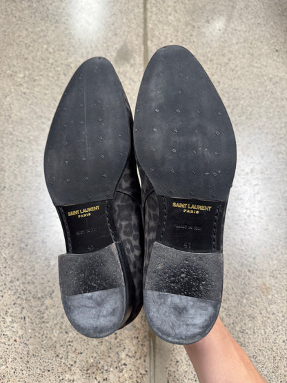 Saint Laurent ‘Jodhpur’ Leopard Suede Boots