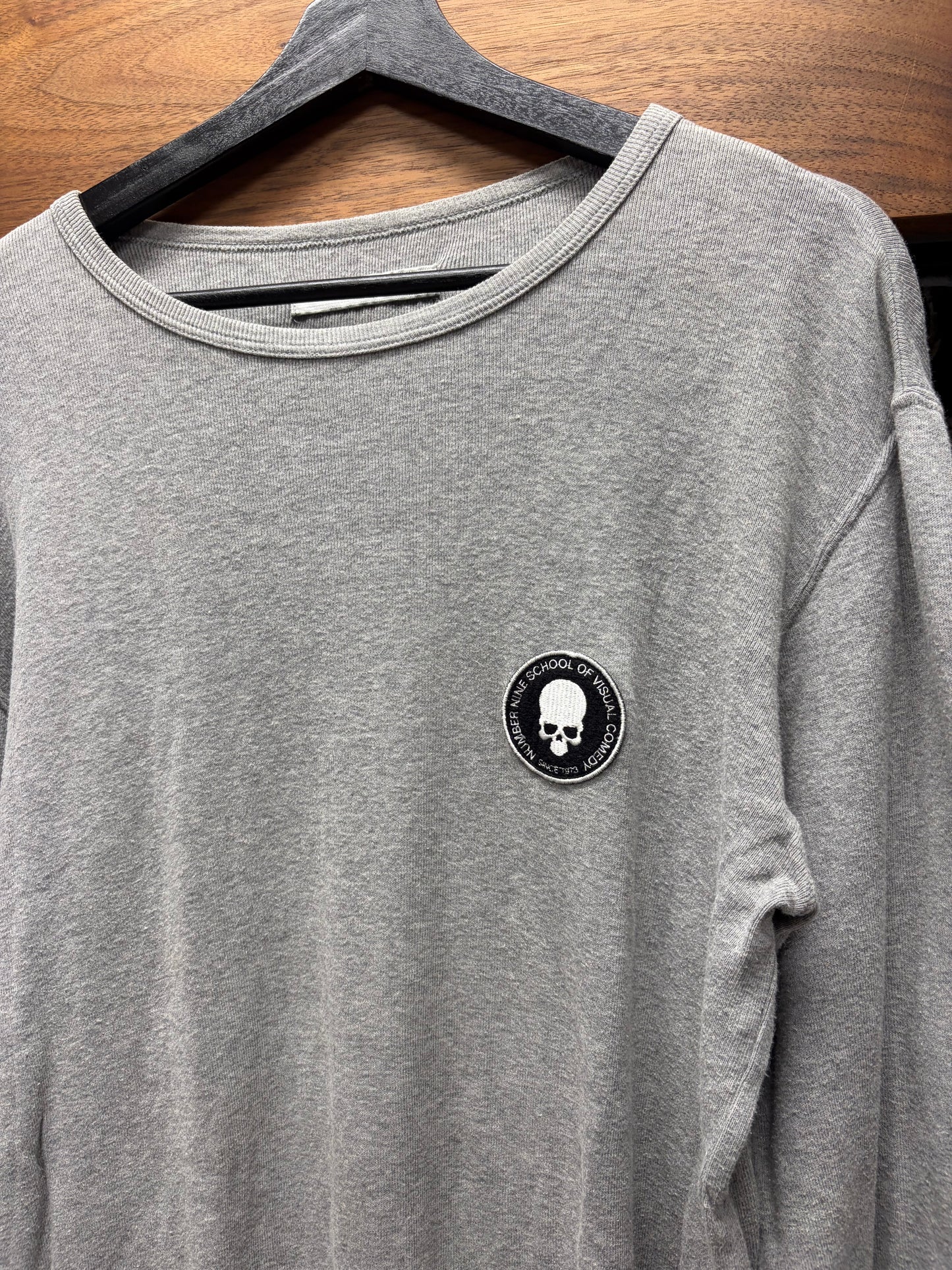 SS2001 Number (N)ine ‘School of Visual Comedy’ Ribbed Cotton Long Sleeve T-Shirt