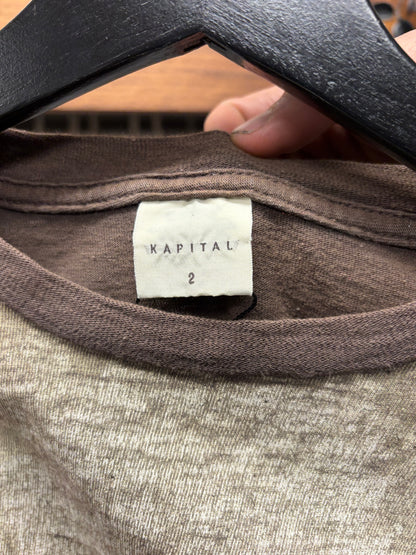 Kapital Western ‘Skull’ Brown/Bone Graphic T-Shirt