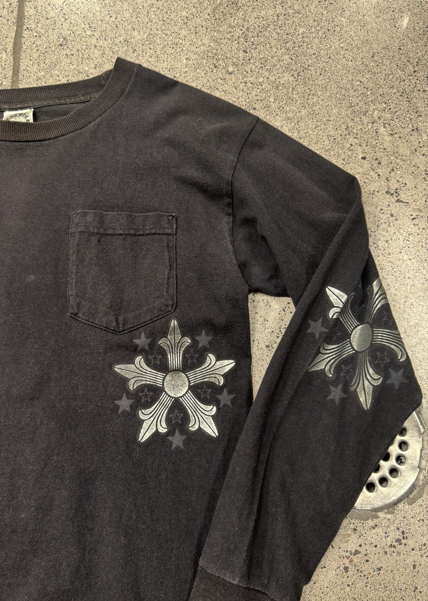 Chrome Hearts ‘Stars’ Cross Long Sleeve Shirt