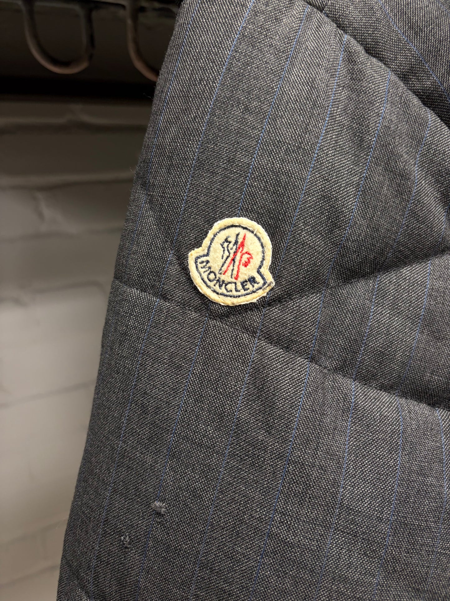 2004 Junya Watanabe x Moncler Grey Plaid Down Filled Puffer Jacket