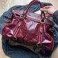 Miu Miu Oxblood Red Leather Bow Bag