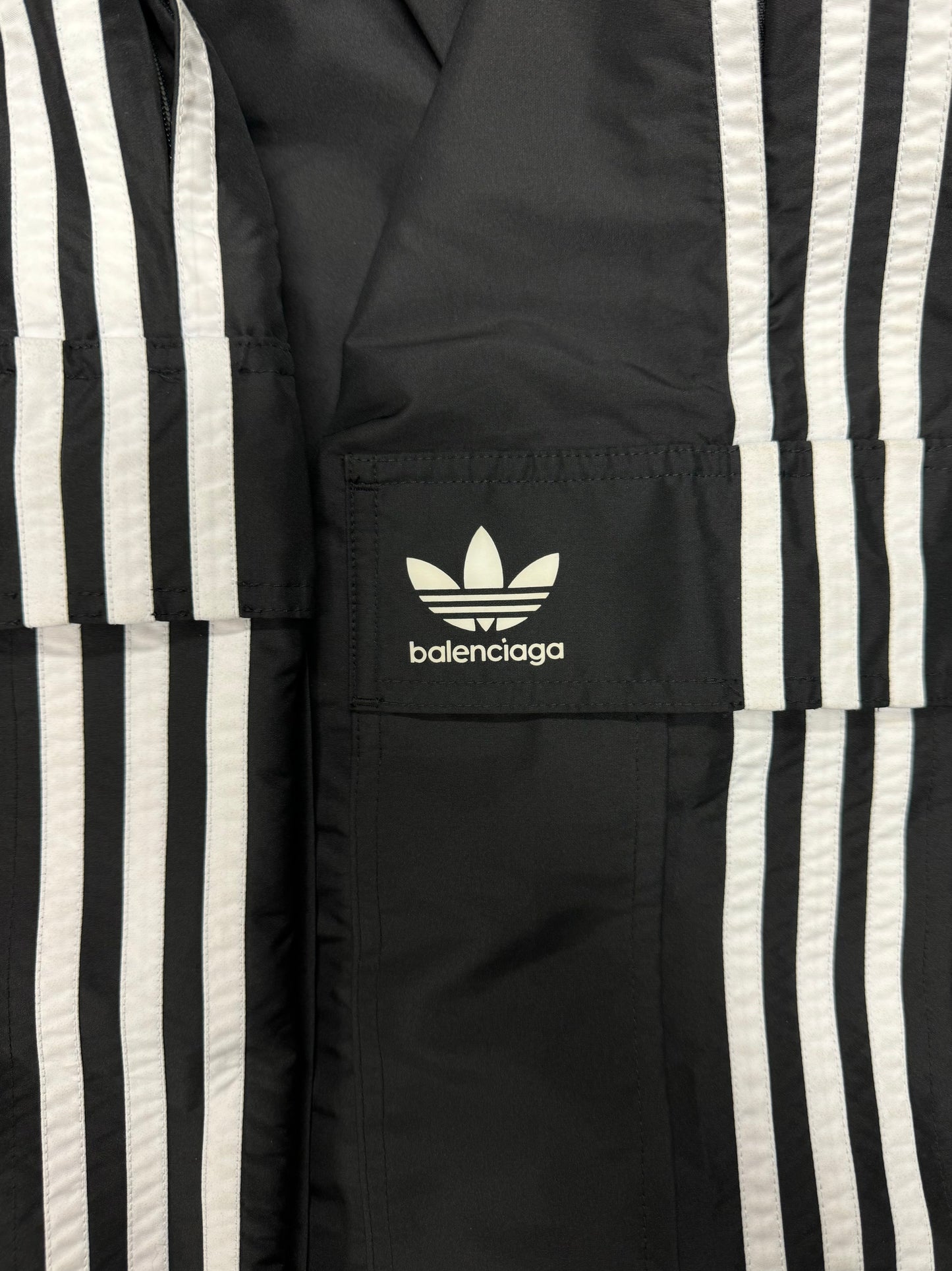 Balenciaga x Adidas Baggy Black Oversized Drawstring Shorts