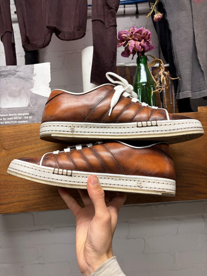 Berluti ‘Playfield’ Brown Patina Leather Low Top Sneakers