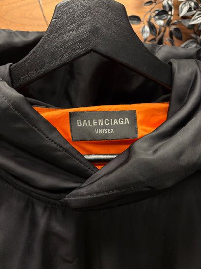 AW2022 Balenciaga ‘3B Sport Logo’ Padded Black 'Mudshow' Oversized MA-1 Pullover