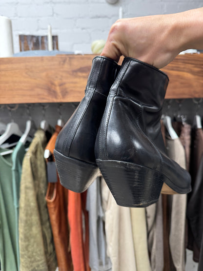 Rick Owens ‘Berger’ Cuban Heel Leather Boots