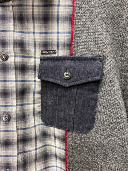 2012 Dsquared2 Hybrid Reconstructed Flannel/Knit Sweater