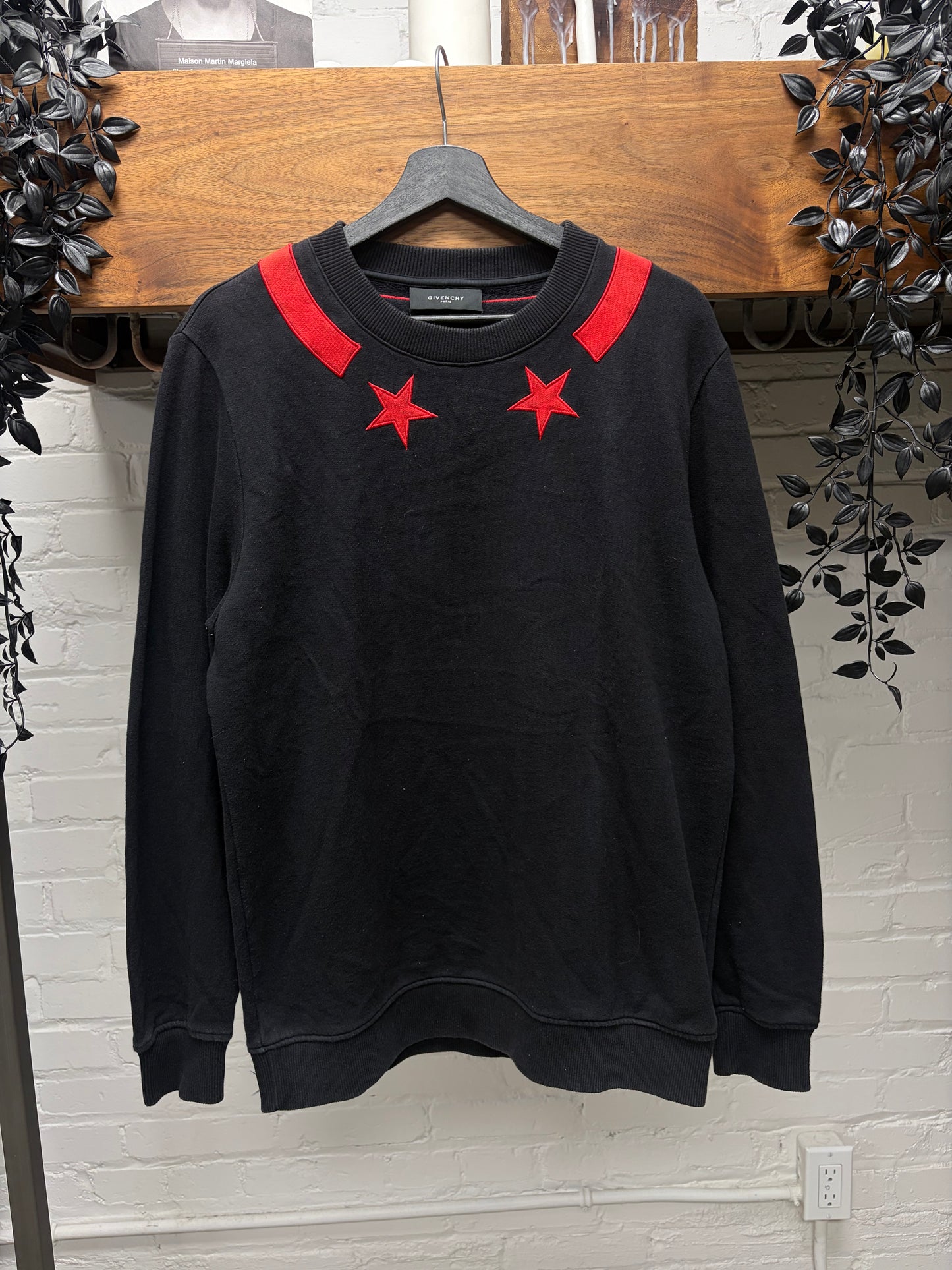 AW2012 Givenchy by Ricardo Tisci ‘Stars’ Black/Red Pullover Sweatshirt