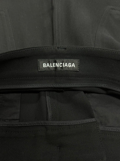 2020 Balenciaga Black Wide Leg Trousers