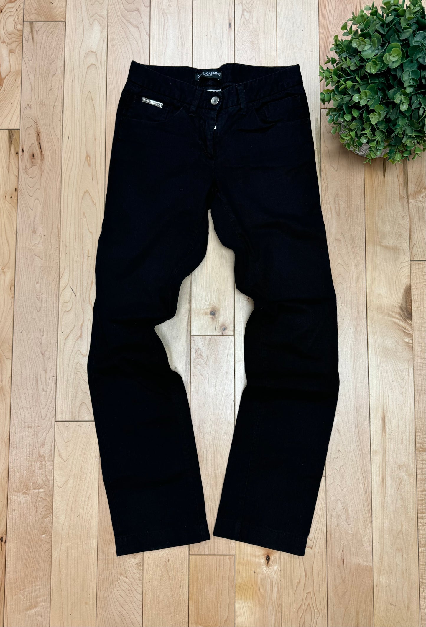 2000s Dolce & Gabbana Low Rise Black Slim/Skinny Denim