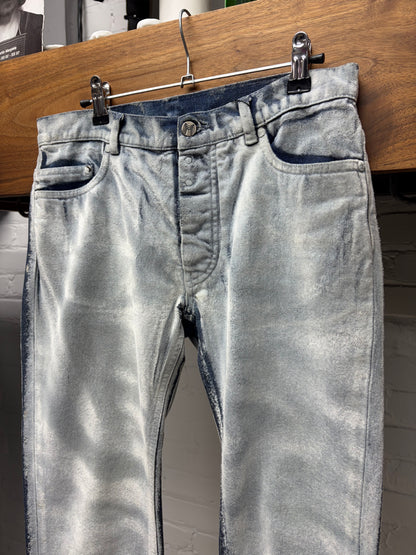 Maison Margiela ‘Paint Coated’ White Skinny Jeans