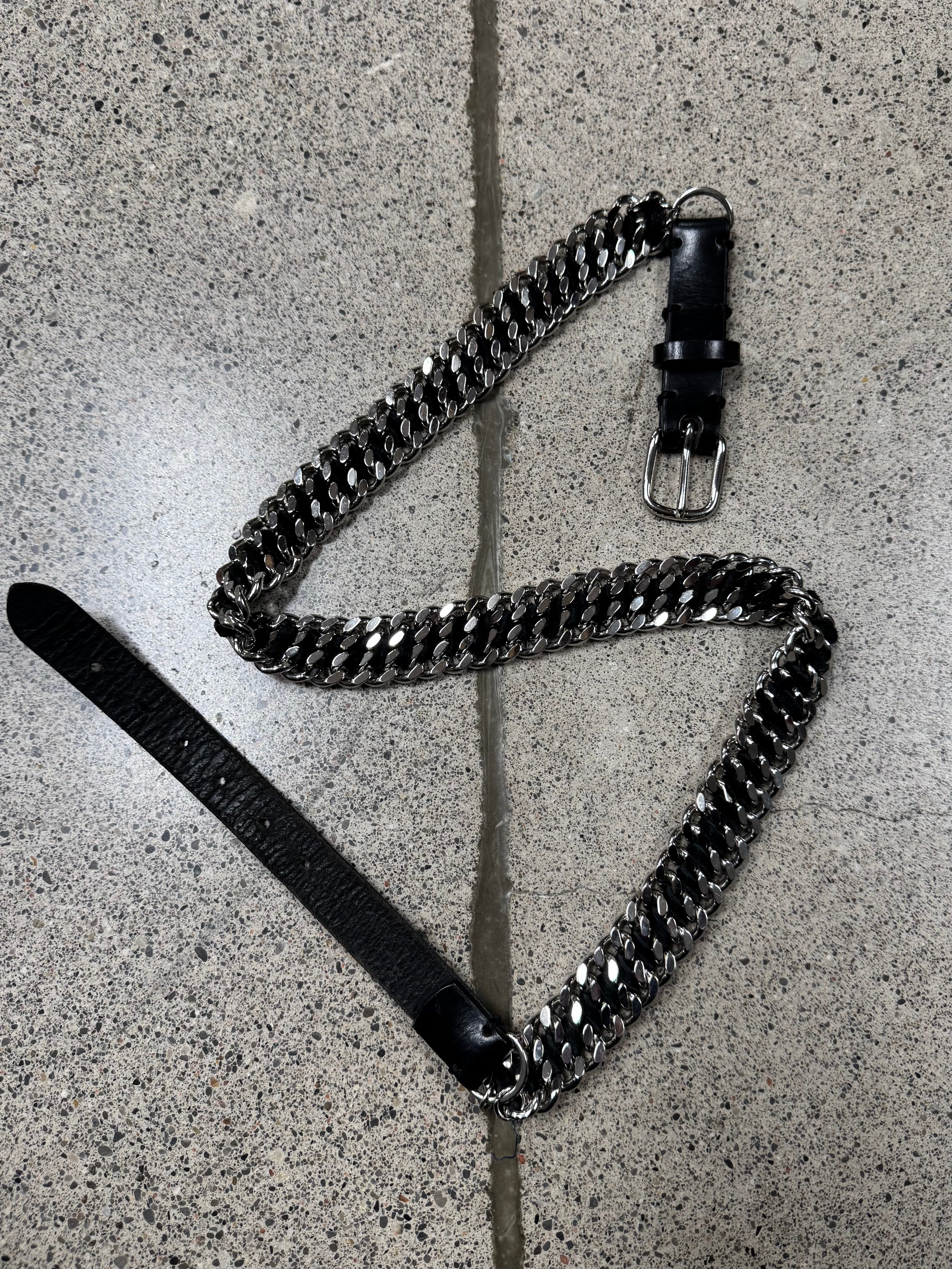 AW2010 Balmain 'Heavy Metal' Chain Link Leather Belt – Alex