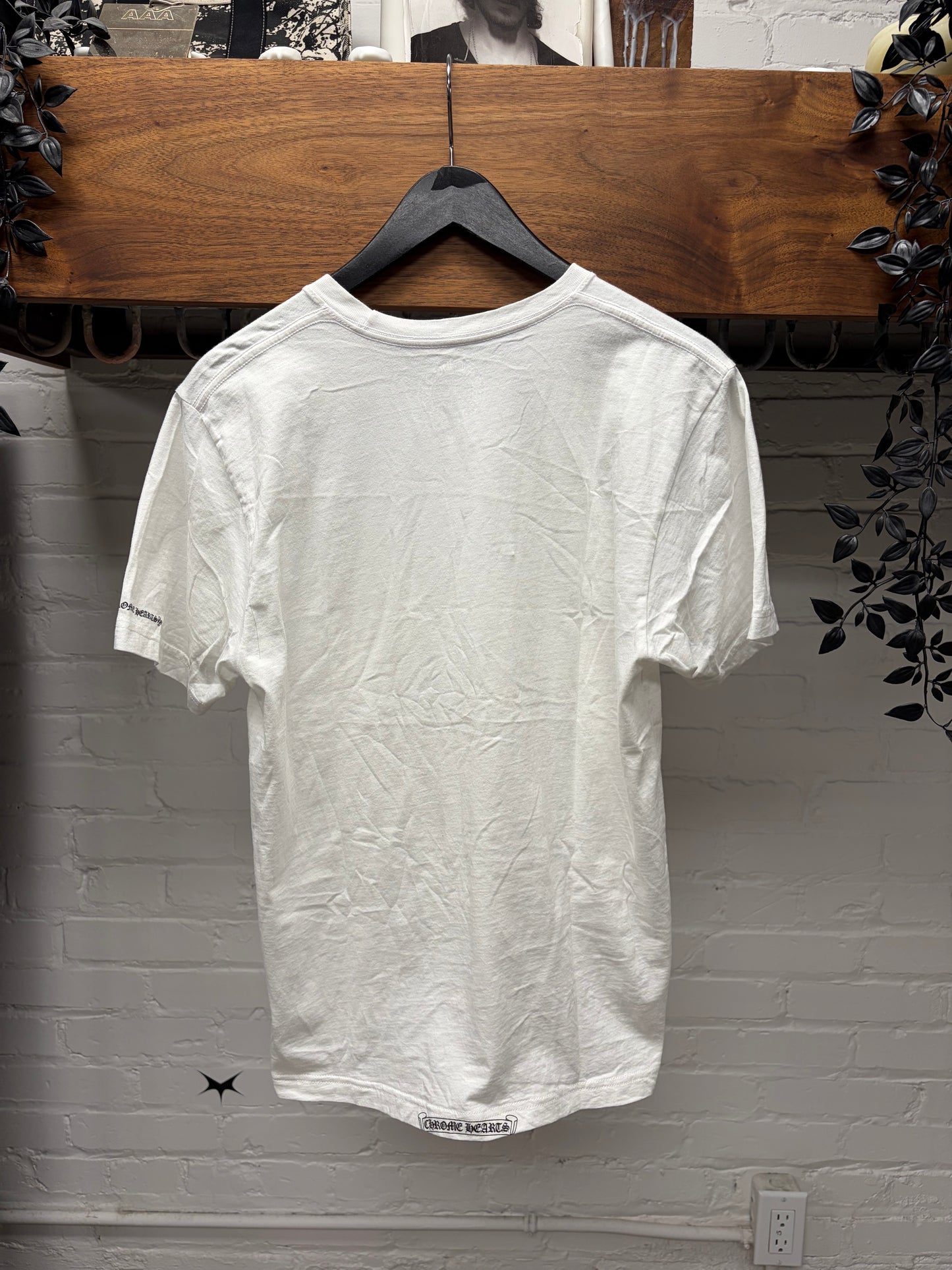 Chrome Hearts ‘Scroll Neck Logo’ White T-Shirt