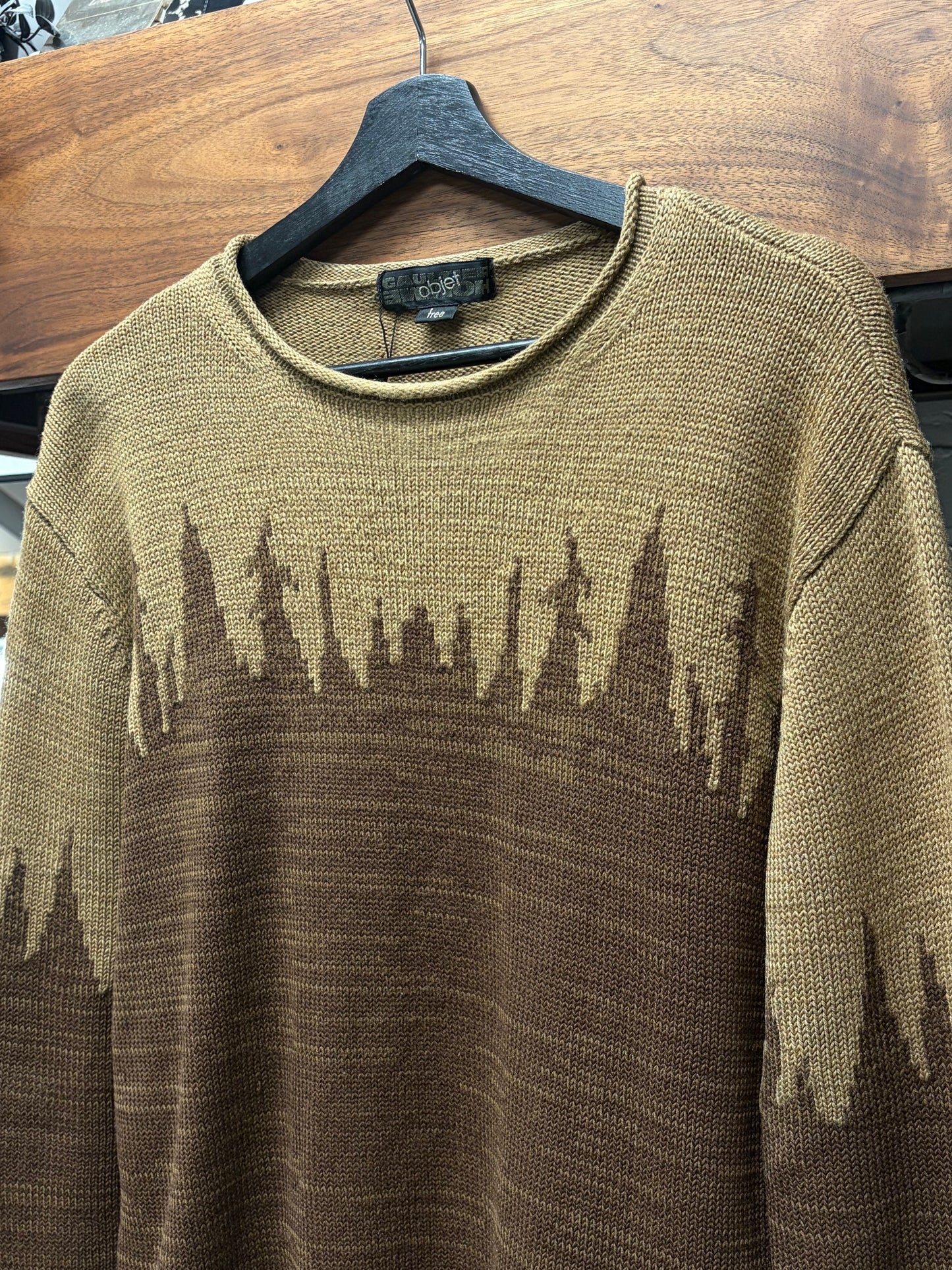 Vintage 90s Jean Paul Gaultier ‘Objet’ Treeline Knit Sweater