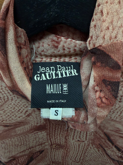 SS2004 Jean Paul Gaultier ‘Trompe L’œil’ Mesh ‘Button Up’ Top