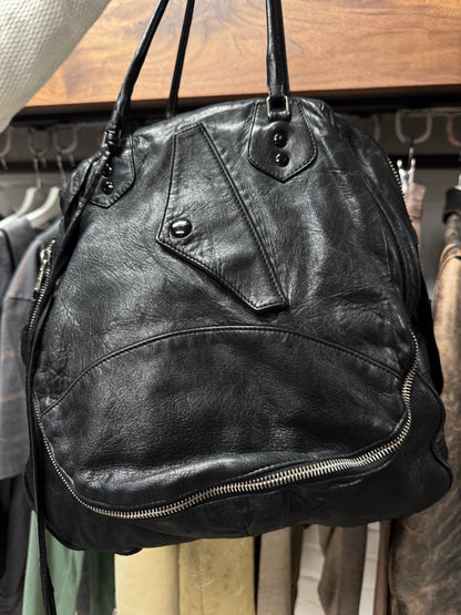 2003 Balenciaga ‘Matrix’ Parachute Black Leather Shoulder Bag