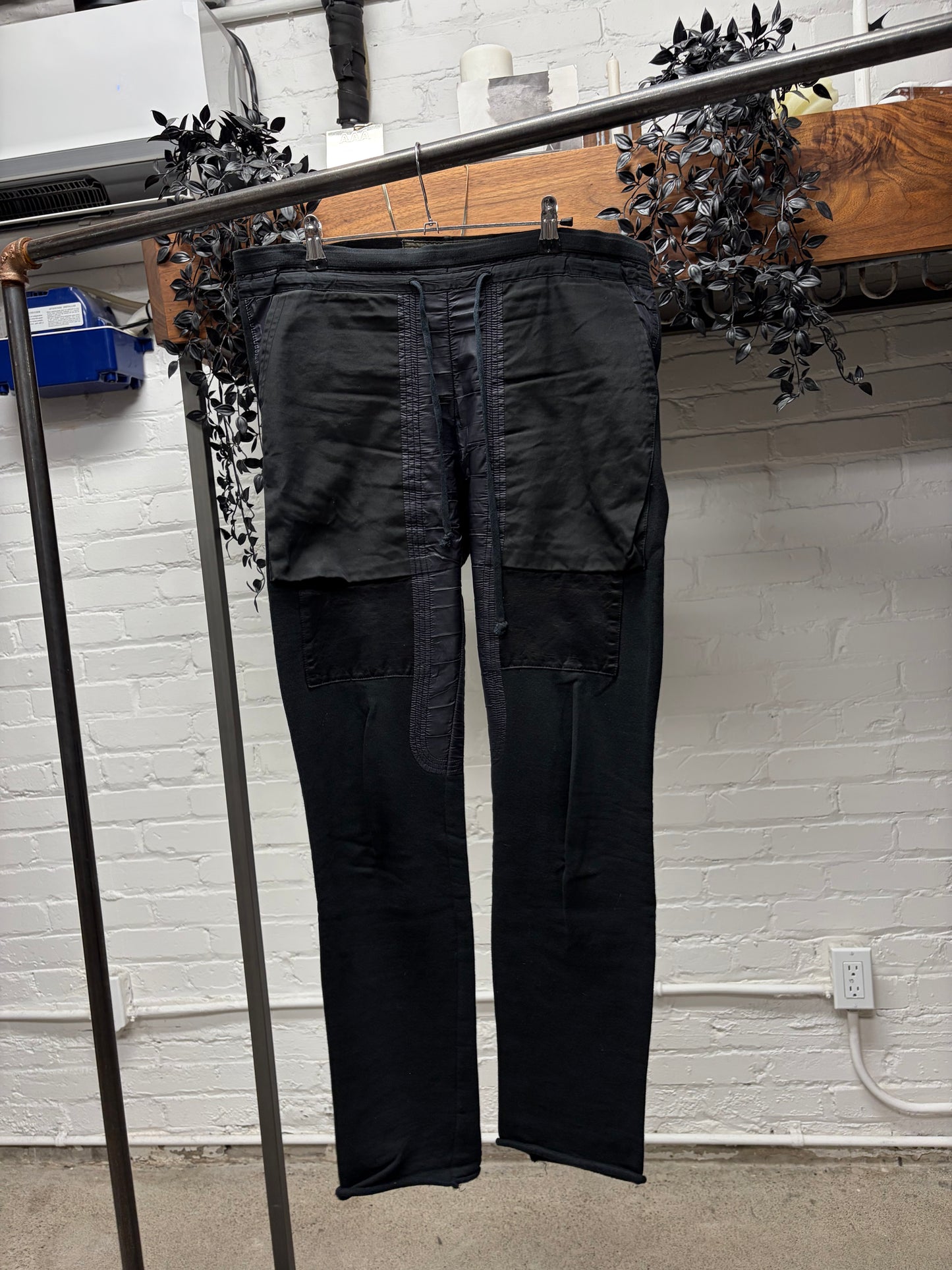 AW2007 Rick Owens ‘Exploder’ Leather Panelled Lounge Pants