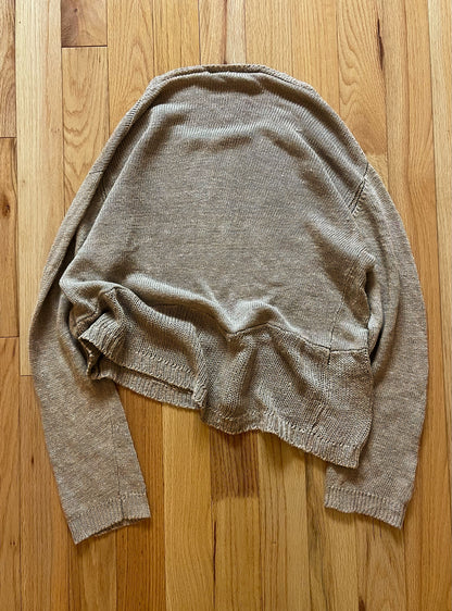 Spring Summer 1991 Comme Des Garcons Homme Plus Asymmetric Loose Knit Sweater