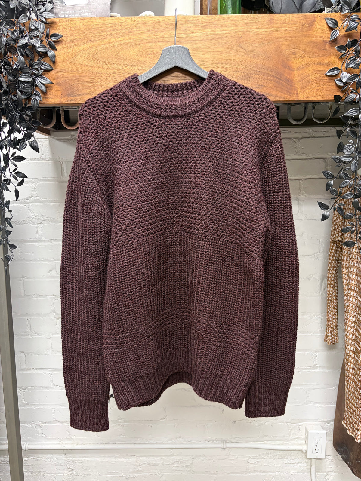AW2017 Undercover Heavyweight Brown Wool Knit Sweater