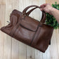 Porter Brown Leather Top Handle Travel/Duffel Bag