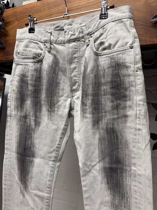 SS2006 Dior Homme by Hedi Slimane ‘Dirty Snow’ White Skinny Jeans