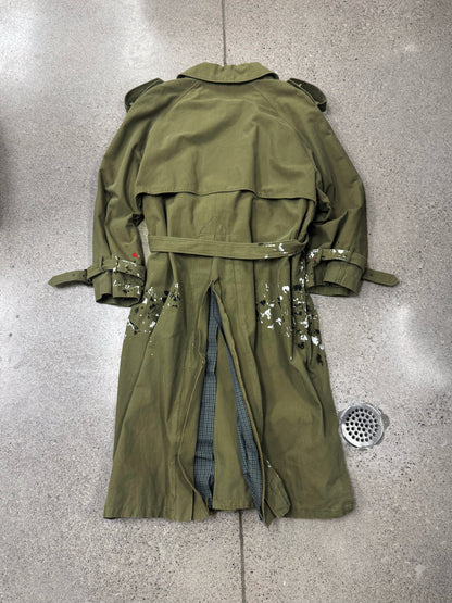 SS2022 Balenciaga ‘Artist’ Painted Military Canvas Trench Coat