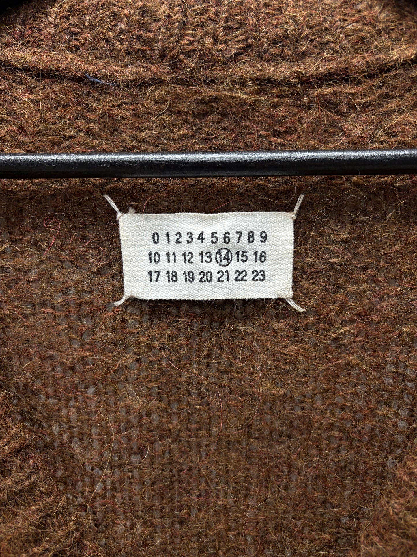 AW2008 Maison Martin Margiela Alpaca Wool Rustic Brown Cardigan