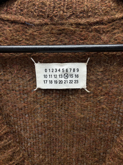 AW2008 Maison Martin Margiela Alpaca Wool Rustic Brown Cardigan