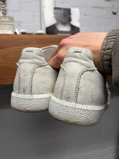 Maison Margiela Paint Splatter White/Red Low Top Sneakers